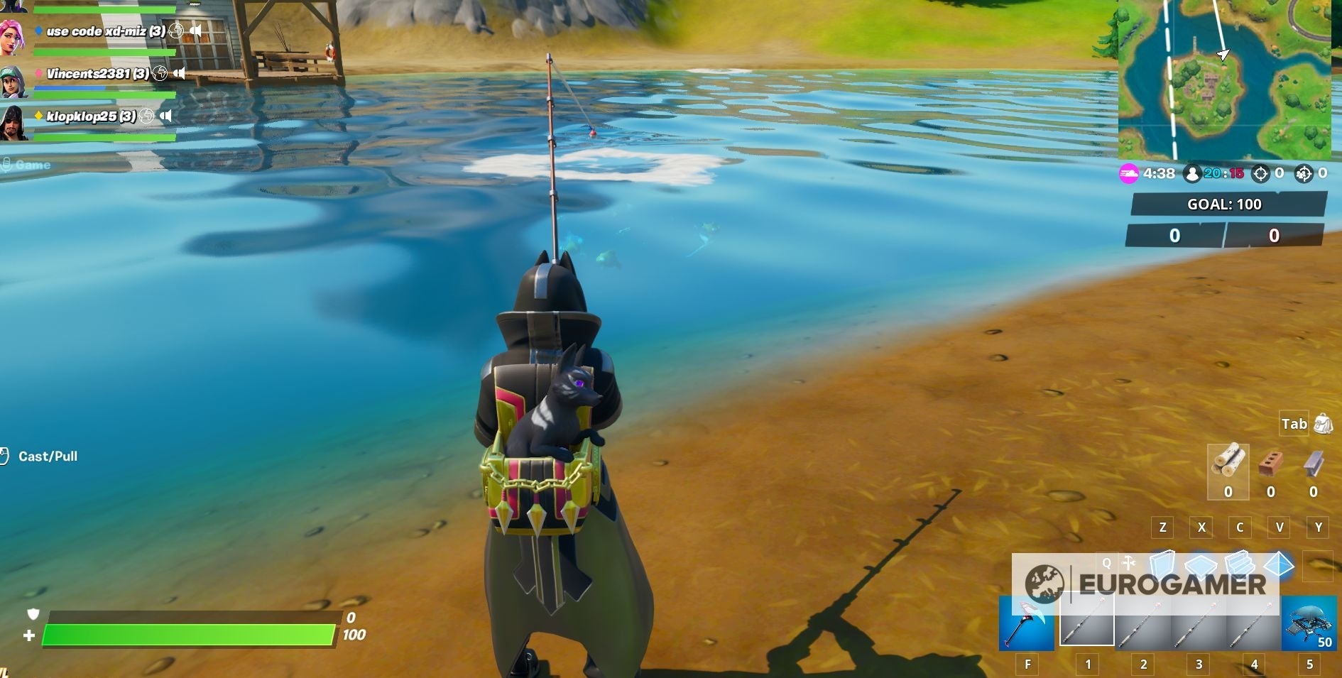 Fortnite Fishing how to catch a weapon and fishing locations